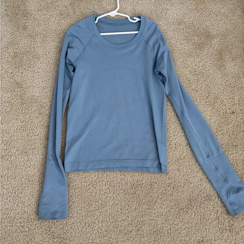 Lululemon long sleeve blue swiftly tech top - Picture 1 of 2